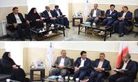 احمد طالبی، سرپرست اداره کل آموزش فنی و حرفه ای استان یزد با  علیرضا فلاحتی  فرماندار  شهرستان مروست